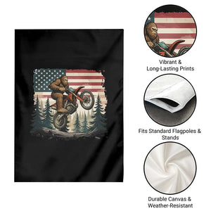 Bigfoot Dirt Bike Garden Flag Patriotic Sasquatch American Flag TS14 Print Your Wear