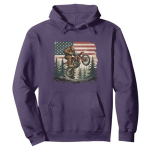 Bigfoot Dirt Bike Hoodie Patriotic Sasquatch American Flag TS14 Purple Print Your Wear