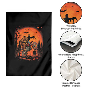 Bigfoot Dirt Bike Garden Flag Sasquatch Halloween Creepy Biker TS14 Print Your Wear