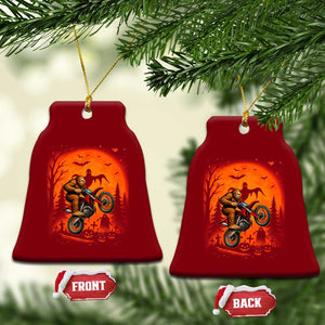 Bigfoot Dirt Bike Ceramic Ornament Sasquatch Halloween Creepy Biker TS14 Print Your Wear