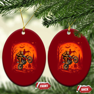 Bigfoot Dirt Bike Ceramic Ornament Sasquatch Halloween Creepy Biker TS14 Print Your Wear