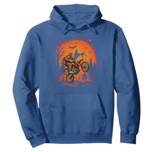 Bigfoot Dirt Bike Hoodie Sasquatch Halloween Creepy Biker TS14 Royal Blue Print Your Wear