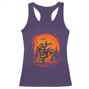 Bigfoot Dirt Bike Racerback Tank Top Sasquatch Halloween Creepy Biker TS14 Purple Print Your Wear