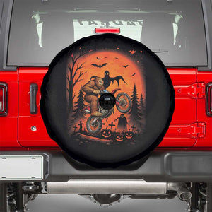 Bigfoot Dirt Bike Spare Tire Cover Sasquatch Halloween Creepy Biker TS14 Black Print Your Wear