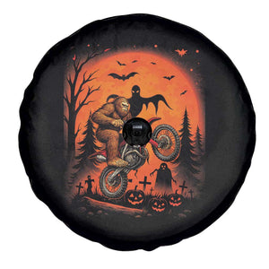 Bigfoot Dirt Bike Spare Tire Cover Sasquatch Halloween Creepy Biker TS14 Print Your Wear