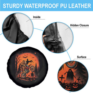 Bigfoot Dirt Bike Spare Tire Cover Sasquatch Halloween Creepy Biker TS14 Print Your Wear
