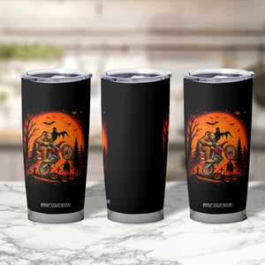 Bigfoot Dirt Bike Tumbler Cup Sasquatch Halloween Creepy Biker TS14 Print Your Wear