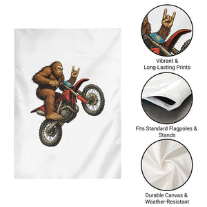 Bigfoot Dirt Bike Garden Flag Motocross Sasquatch Rock On Hand TS14 Print Your Wear