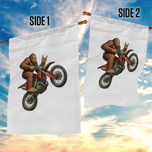 Bigfoot Dirt Bike Garden Flag Motocross Sasquatch Rock On Hand TS14 Print Your Wear