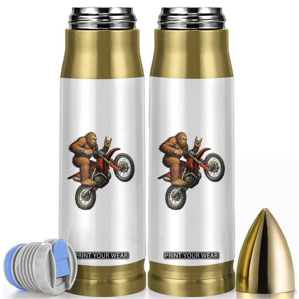 Bigfoot Dirt Bike Bullet Tumbler Motocross Sasquatch Rock On Hand TS14 White Print Your Wear