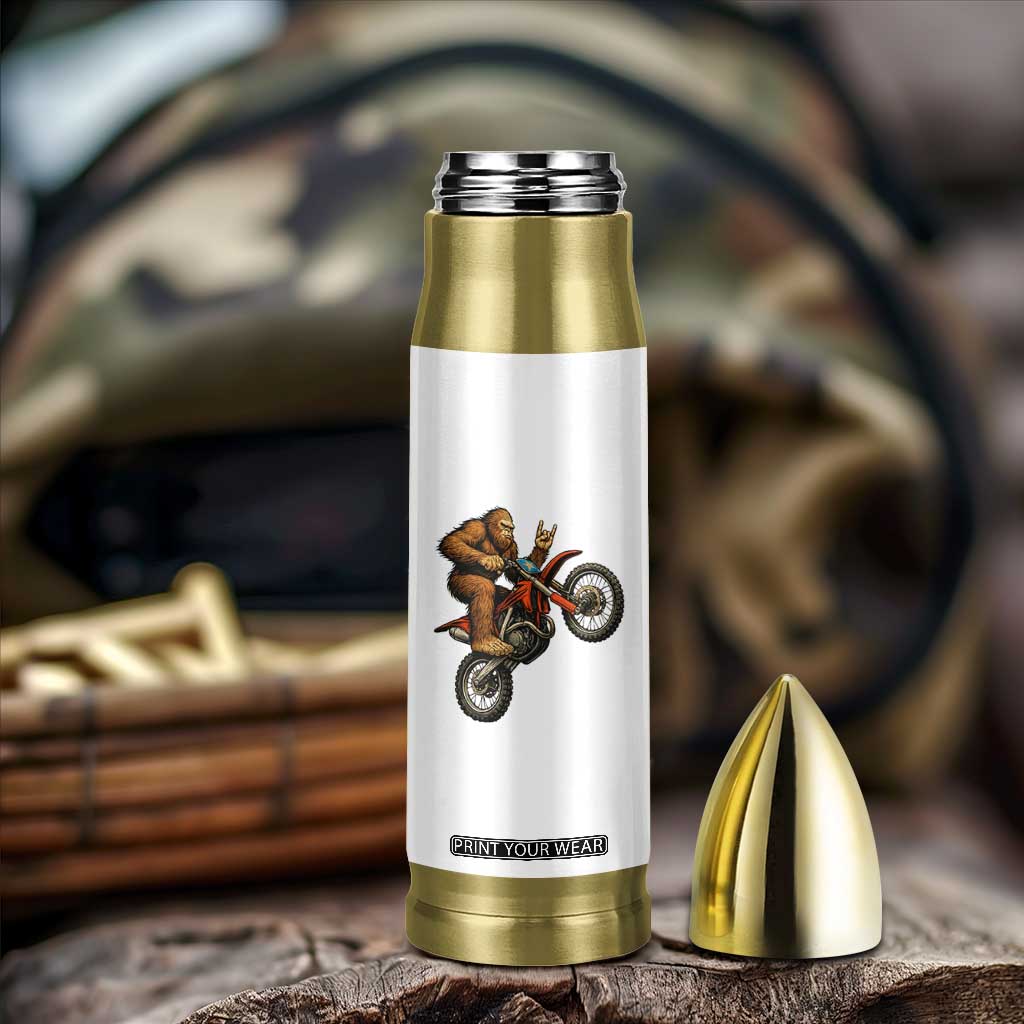 Bigfoot Dirt Bike Bullet Tumbler Motocross Sasquatch Rock On Hand TS14 Print Your Wear