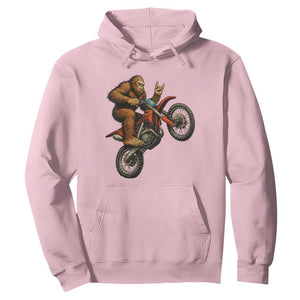 Bigfoot Dirt Bike Hoodie Motocross Sasquatch Rock On Hand TS14 Light Pink Print Your Wear