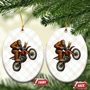 Bigfoot Dirt Bike Ceramic Ornament Motocross Sasquatch Rock On Hand TS14 Print Your Wear