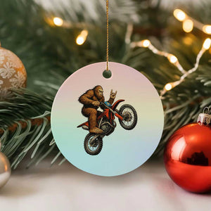 Bigfoot Dirt Bike Ceramic Ornament Motocross Sasquatch Rock On Hand TS14 1pc Pastel Print Your Wear