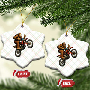 Bigfoot Dirt Bike Ceramic Ornament Motocross Sasquatch Rock On Hand TS14 Print Your Wear