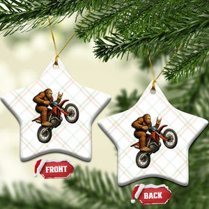 Bigfoot Dirt Bike Ceramic Ornament Motocross Sasquatch Rock On Hand TS14 Print Your Wear