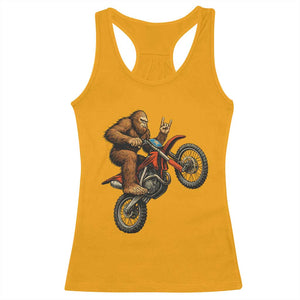 Bigfoot Dirt Bike Racerback Tank Top Motocross Sasquatch Rock On Hand TS14 Gold Print Your Wear