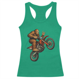 Bigfoot Dirt Bike Racerback Tank Top Motocross Sasquatch Rock On Hand TS14 Irish Green Print Your Wear
