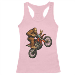 Bigfoot Dirt Bike Racerback Tank Top Motocross Sasquatch Rock On Hand TS14 Light Pink Print Your Wear