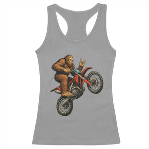 Bigfoot Dirt Bike Racerback Tank Top Motocross Sasquatch Rock On Hand TS14 Sport Gray Print Your Wear