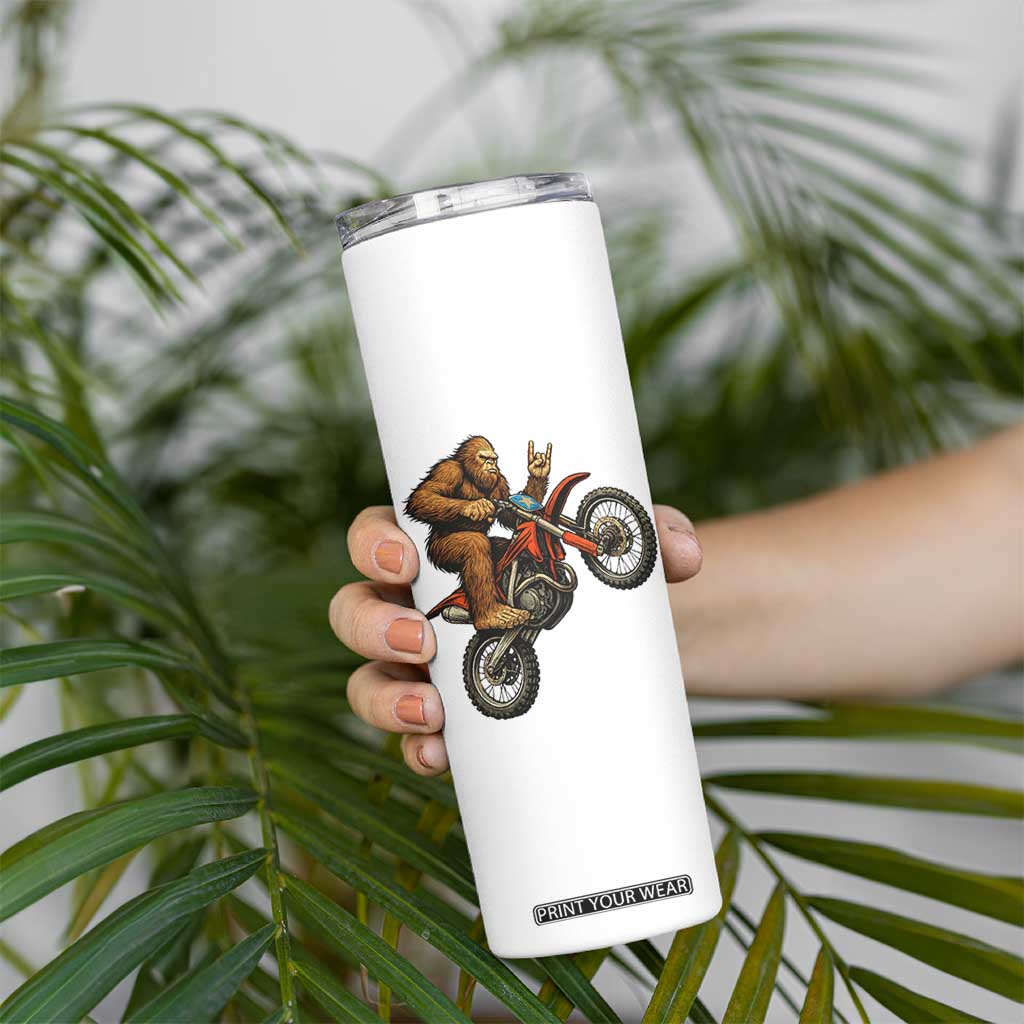 Bigfoot Dirt Bike Skinny Tumbler Motocross Sasquatch Rock On Hand TS14 Print Your Wear