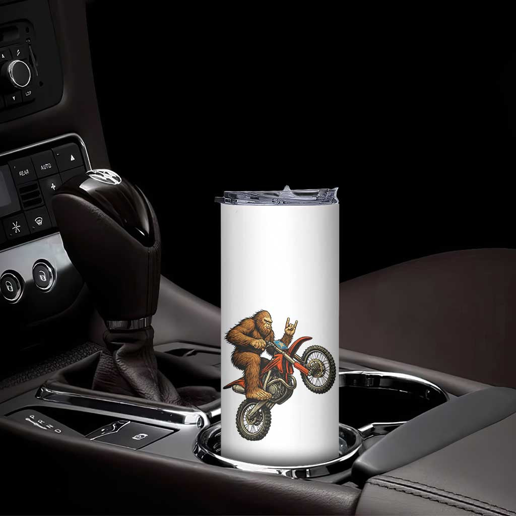 Bigfoot Dirt Bike Skinny Tumbler Motocross Sasquatch Rock On Hand TS14 Print Your Wear