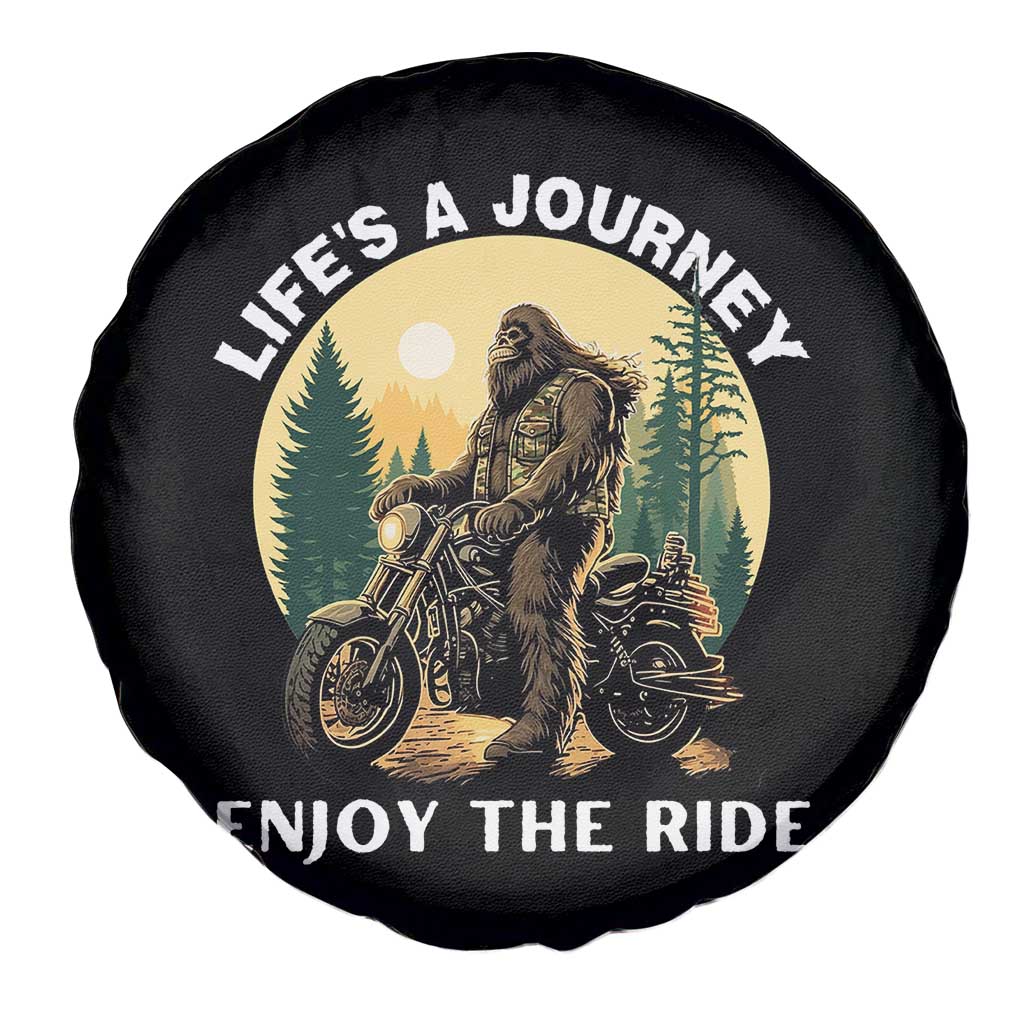 Motorcycle Bigfoot Sasquatch Spare Tire Cover Life Is A Journey Enjoy The Ride TS14 Print Your Wear