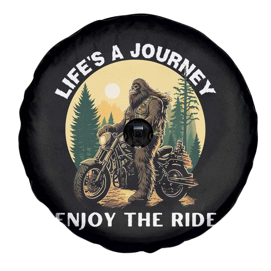 Motorcycle Bigfoot Sasquatch Spare Tire Cover Life Is A Journey Enjoy The Ride TS14 Print Your Wear