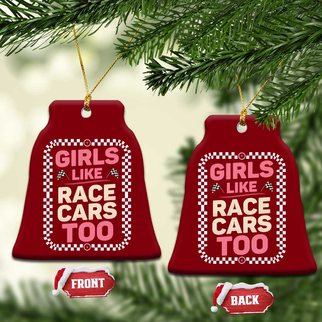 Racing Girl Ceramic Ornament Girls Like Race Cars Too TS14 Print Your Wear
