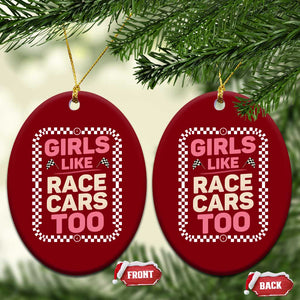 Racing Girl Ceramic Ornament Girls Like Race Cars Too TS14 Print Your Wear