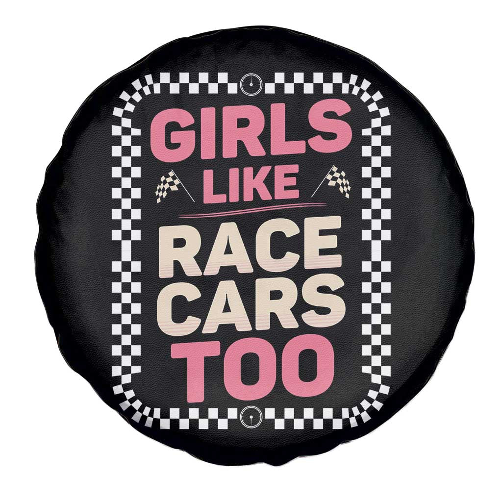 Racing Girl Spare Tire Cover Girls Like Race Cars Too TS14 Print Your Wear