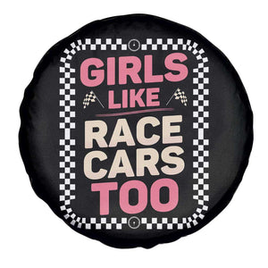 Racing Girl Spare Tire Cover Girls Like Race Cars Too TS14 Print Your Wear
