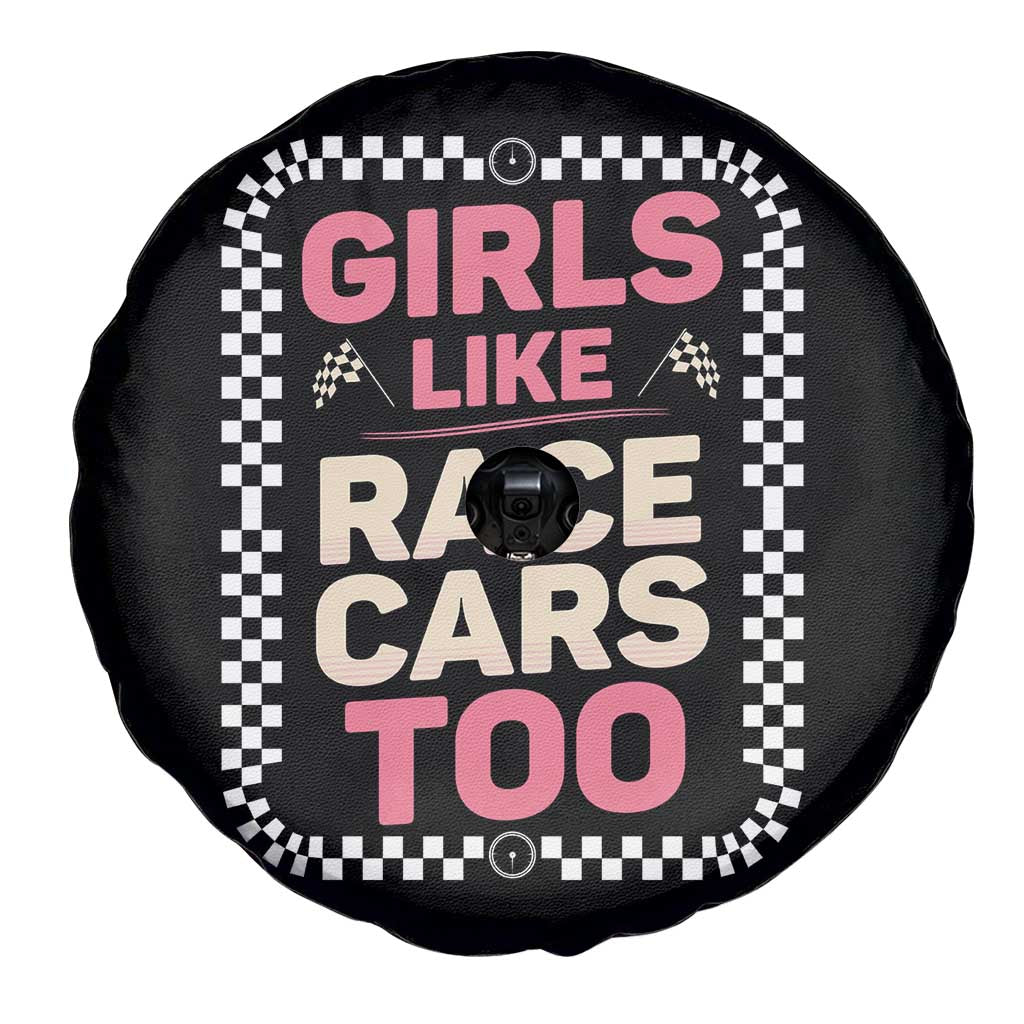 Racing Girl Spare Tire Cover Girls Like Race Cars Too TS14 Print Your Wear
