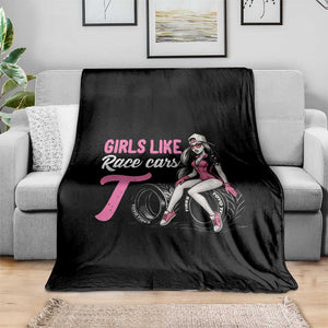 Racing Car Girl Throw Blanket Girls Like Race Cars Too TS14 Print Your Wear