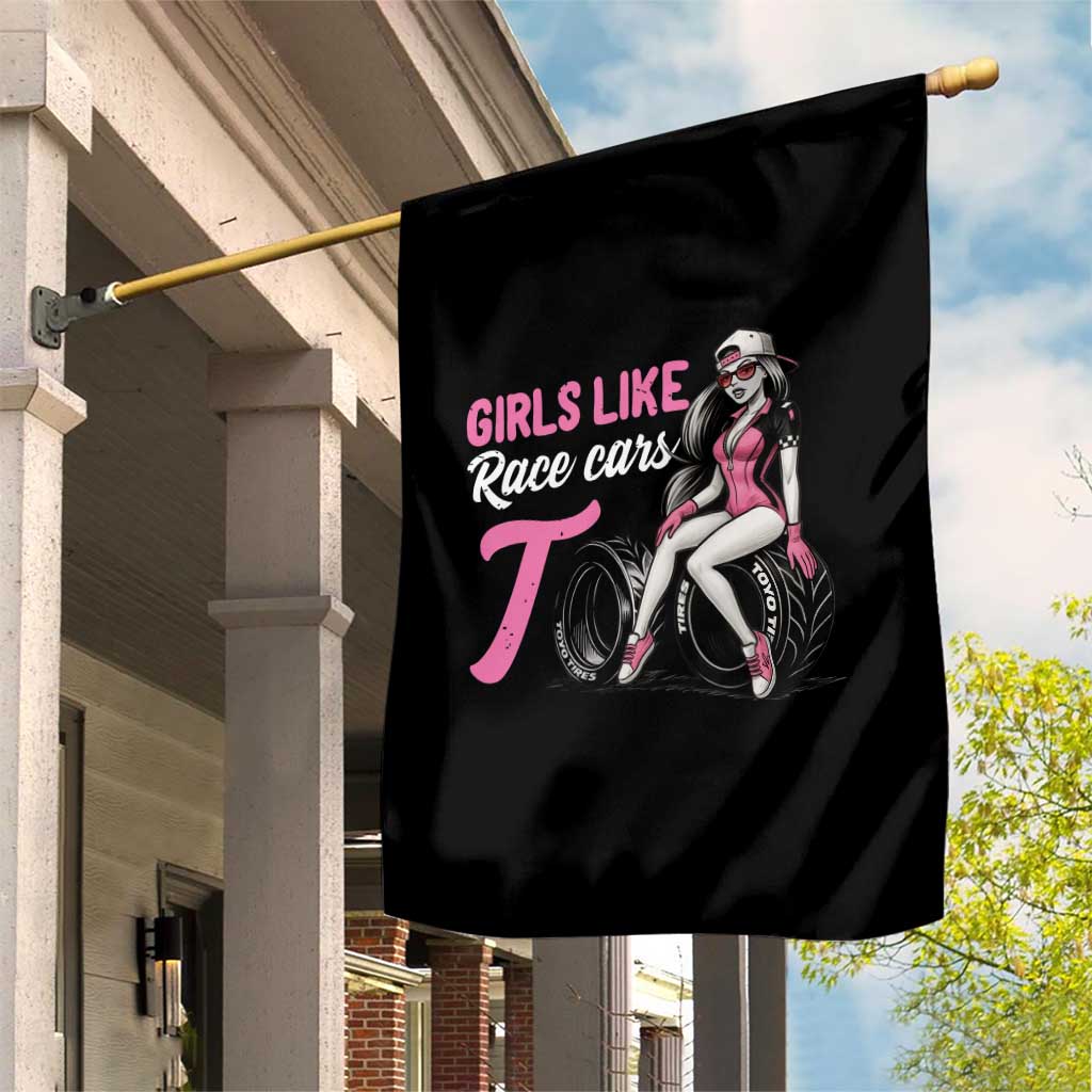 Racing Car Girl Garden Flag Girls Like Race Cars Too TS14 Print Your Wear