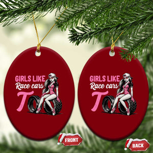 Racing Car Girl Ceramic Ornament Girls Like Race Cars Too TS14 Print Your Wear