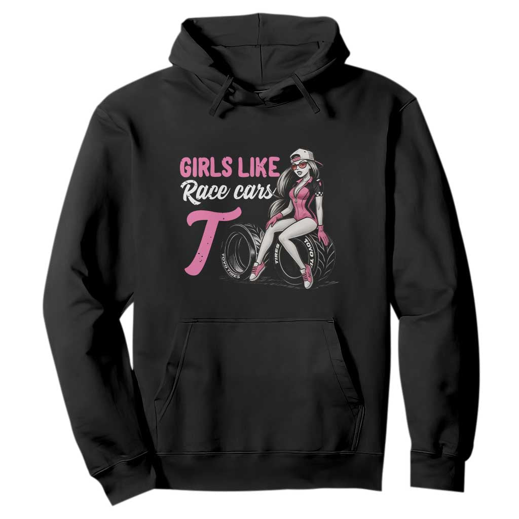 Racing Car Girl Hoodie Girls Like Race Cars Too TS14 Black Print Your Wear