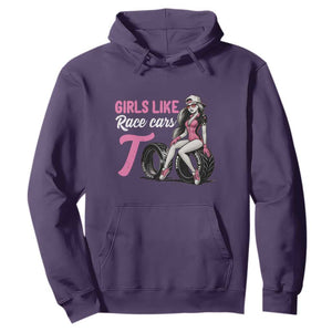 Racing Car Girl Hoodie Girls Like Race Cars Too TS14 Purple Print Your Wear
