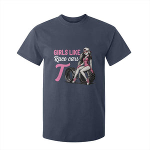 Racing Car Girl T Shirt For Kid Girls Like Race Cars Too TS14 Navy Print Your Wear