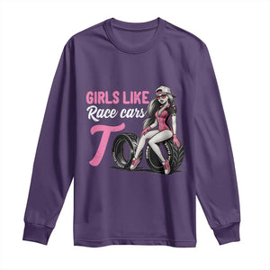 Racing Car Girl Long Sleeve Shirt Girls Like Race Cars Too TS14 Purple Print Your Wear