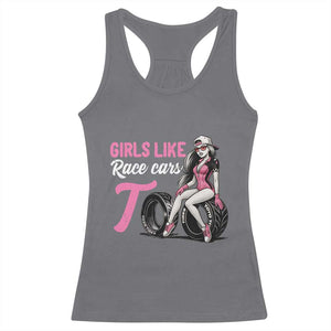 Racing Car Girl Racerback Tank Top Girls Like Race Cars Too TS14 Charcoal Print Your Wear