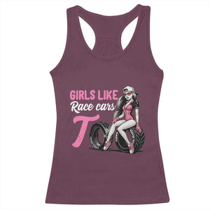 Racing Car Girl Racerback Tank Top Girls Like Race Cars Too TS14 Maroon Print Your Wear