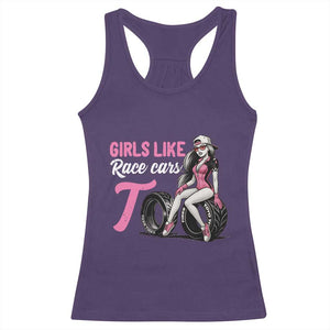 Racing Car Girl Racerback Tank Top Girls Like Race Cars Too TS14 Purple Print Your Wear