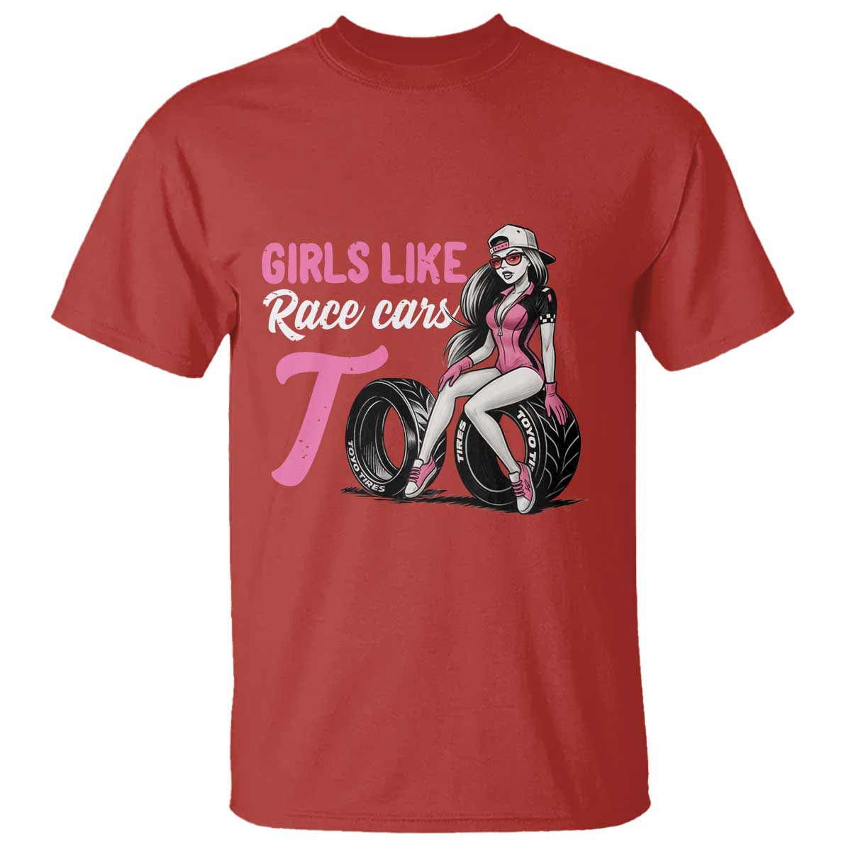 Racing Car Girl T Shirt Girls Like Race Cars Too TS14 Red Print Your Wear