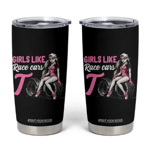 Racing Car Girl Tumbler Cup Girls Like Race Cars Too TS14 Black Print Your Wear