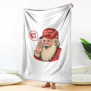 67 Six Seven Christmas Throw Blanket Santa MAGA Hat Xmas TS14 Print Your Wear
