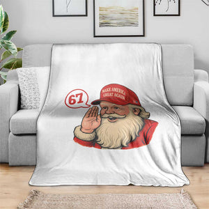 67 Six Seven Christmas Throw Blanket Santa MAGA Hat Xmas TS14 Print Your Wear