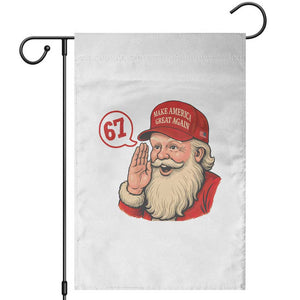 67 Six Seven Christmas Garden Flag Santa MAGA Hat Xmas TS14 White Print Your Wear