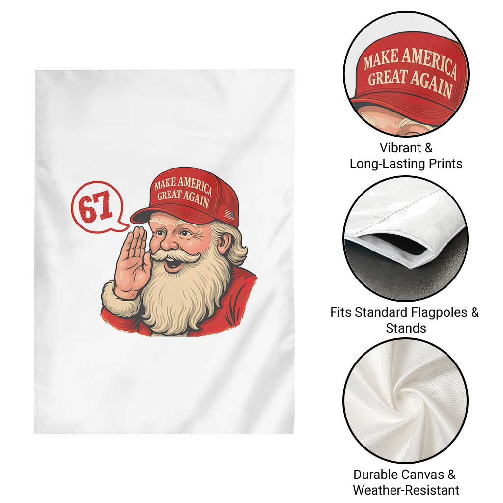 67 Six Seven Christmas Garden Flag Santa MAGA Hat Xmas TS14 Print Your Wear