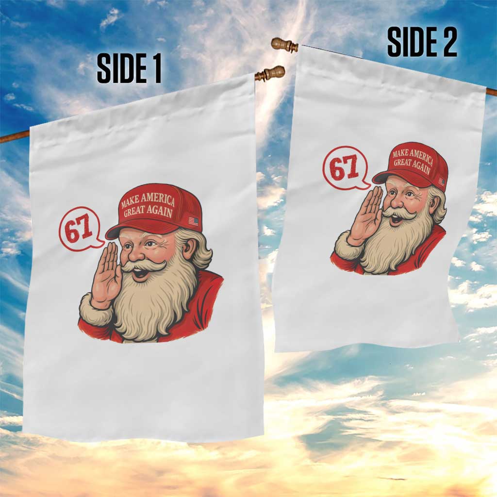 67 Six Seven Christmas Garden Flag Santa MAGA Hat Xmas TS14 Print Your Wear